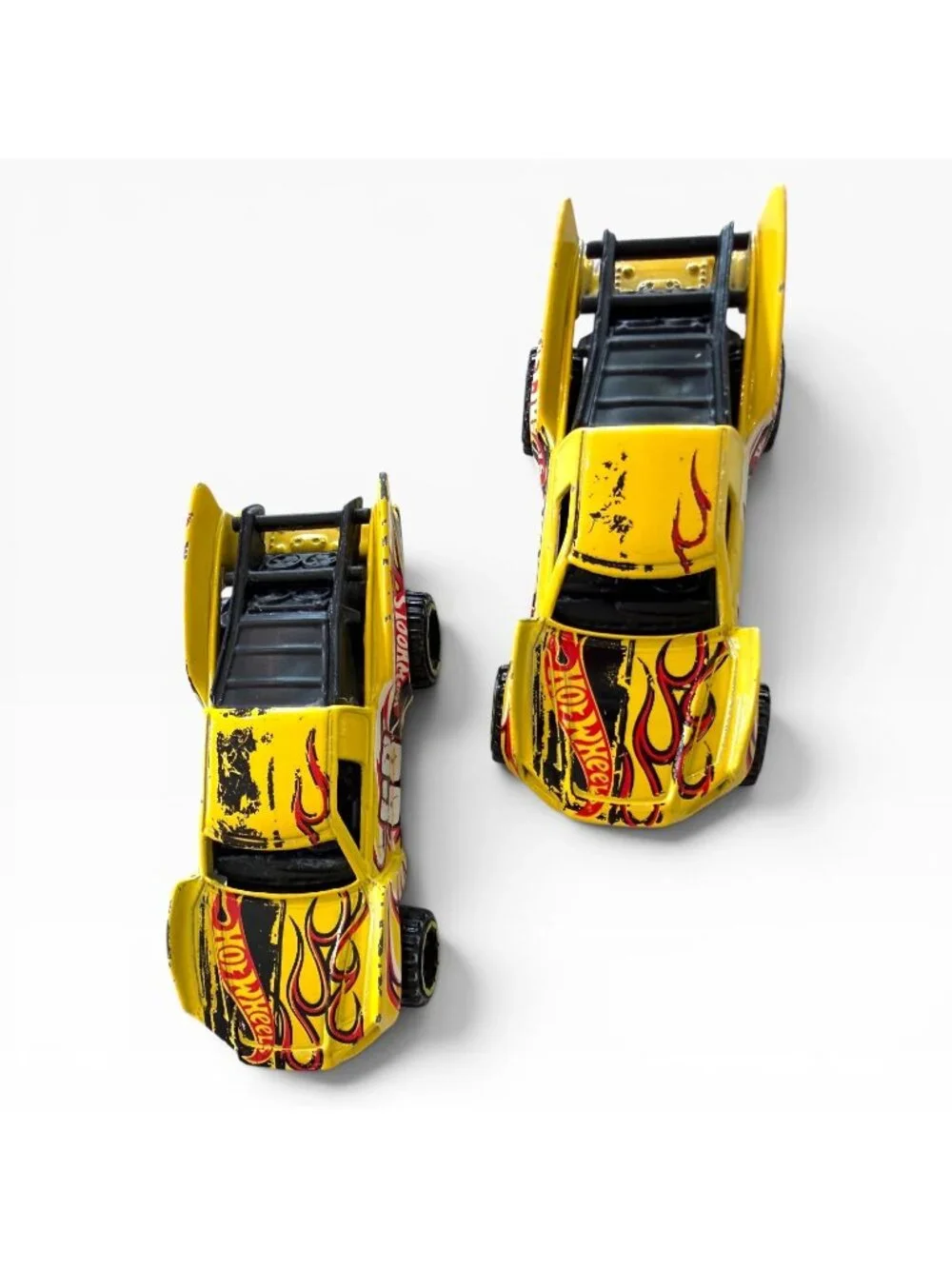 2013 Hot Wheels Team Hit Wheels Baja Truck Yellow  HW Off Road Track Set of 2